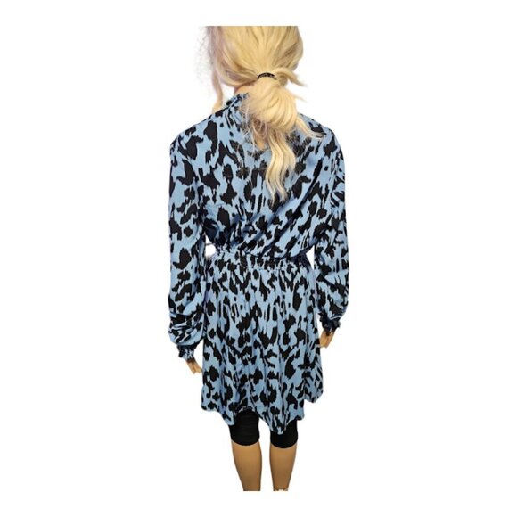 shein blue leopard dress - Picture 6 of 8